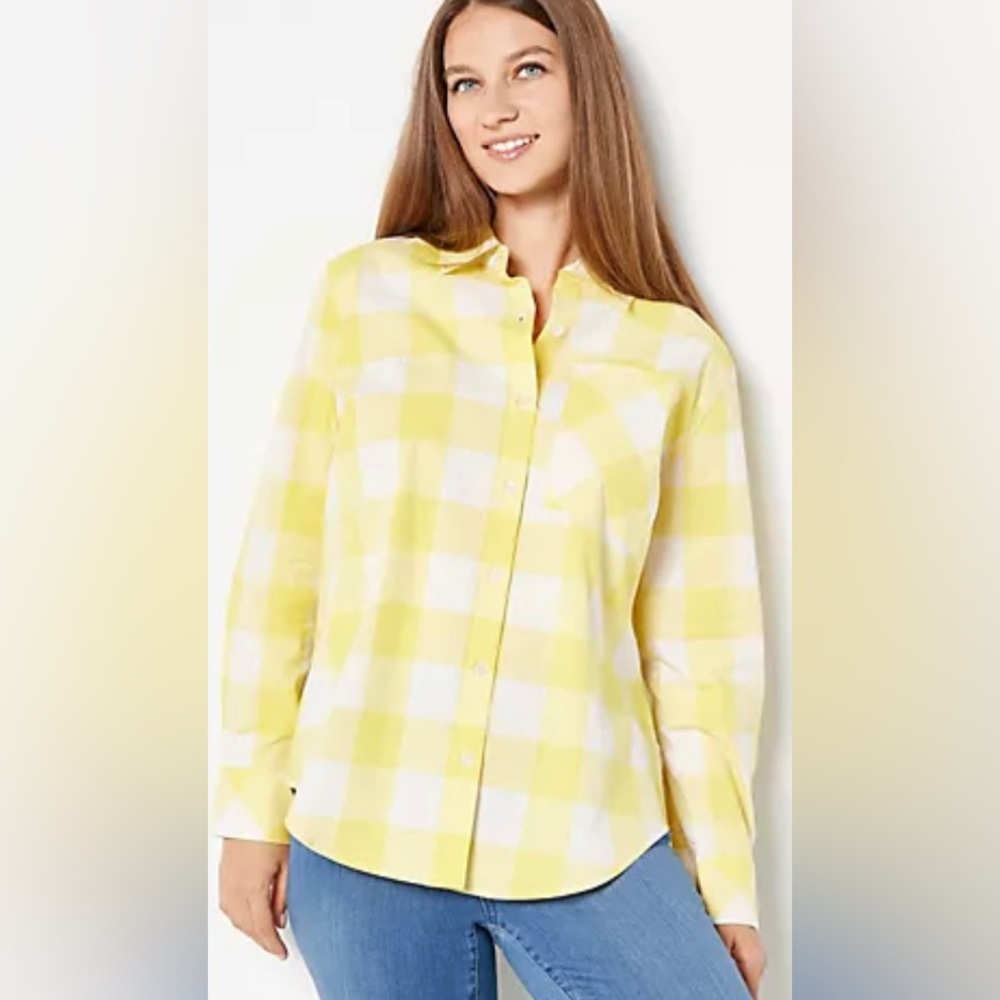 Studio Park Poplin Button Down Oversized Shirt NWOT